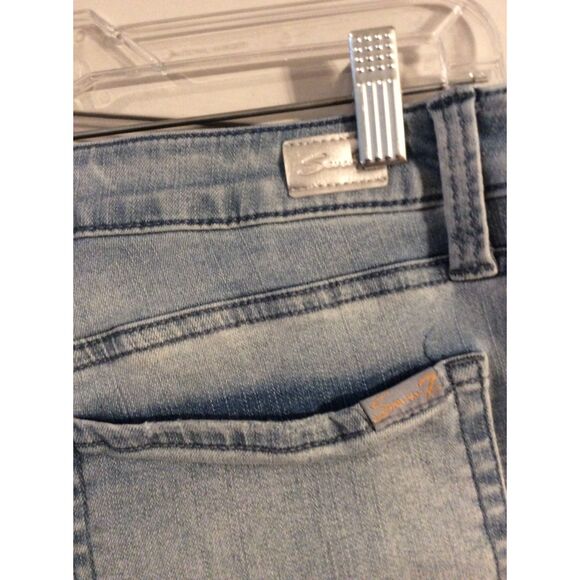 Seven 7 Frayed Hem Stretch Shorts Size 12 Distressed - Picture 4 of 5